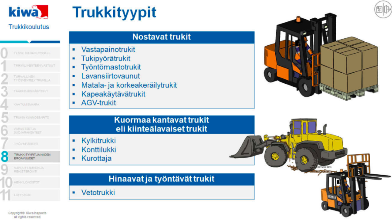 Trukkikortti - trukkityypit